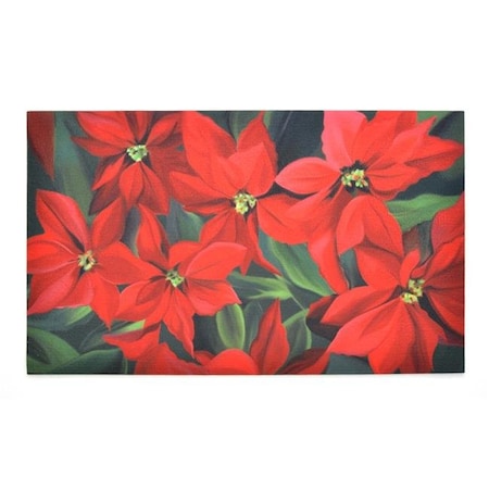 Stephan Roberts Home Stephan Roberts Home STRB-15799-12 18 x 30 in. Crumb Rubber Door Mat; Poinsettia STRB-15799-12